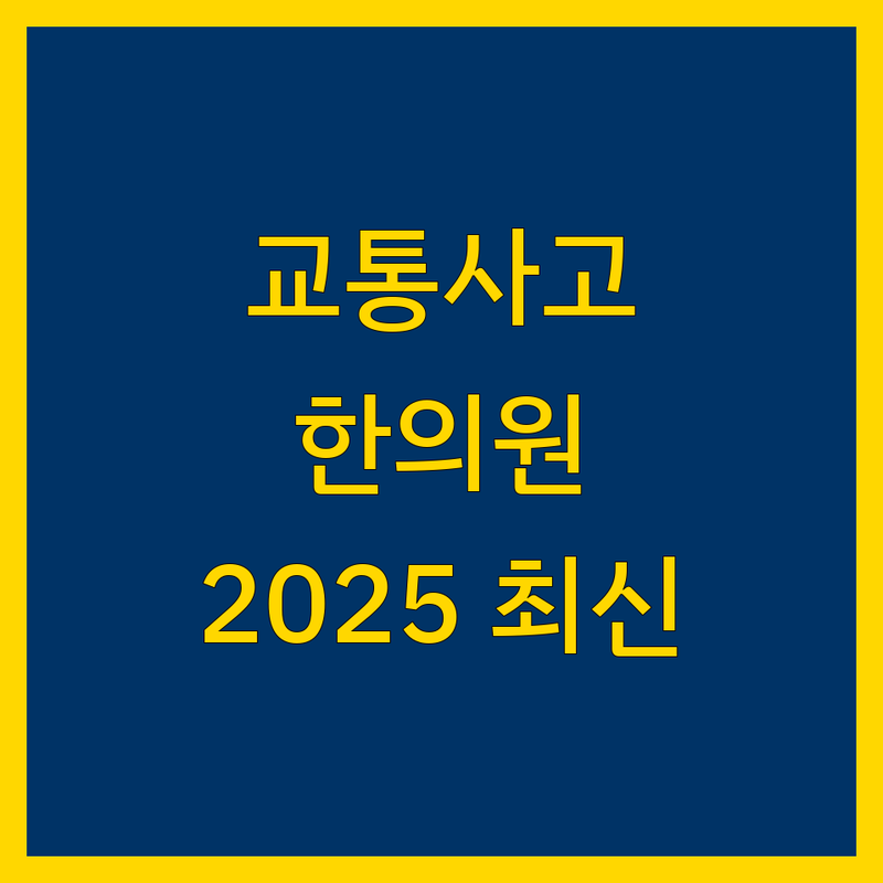 성북구 교통사고 한의원 정보 한눈에 비교 | 2025년 최신 정보 총정리